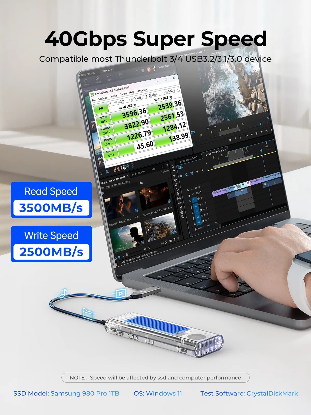ORICO 40Gbps USB4 M.2 SSD Case - Thunderbolt 4 External Ssd 4Tb ulasan dan harga