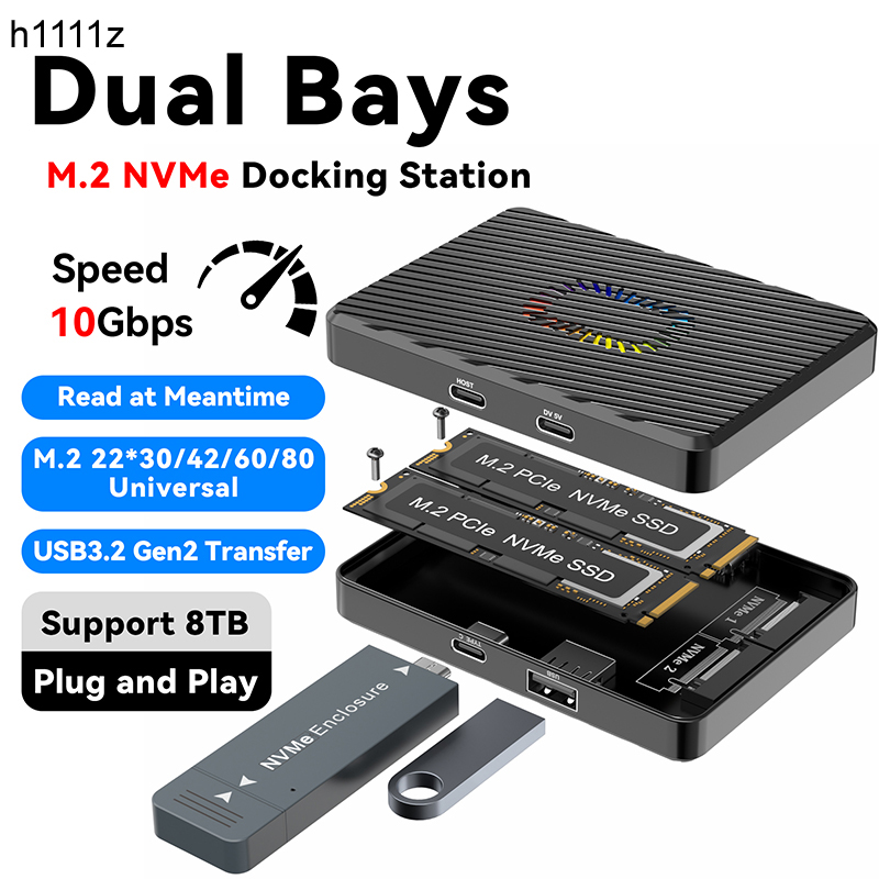 Dual Bays M.2 NVME Docking Sta - 8Tb M2 Nvme Ssd ulasan dan harga