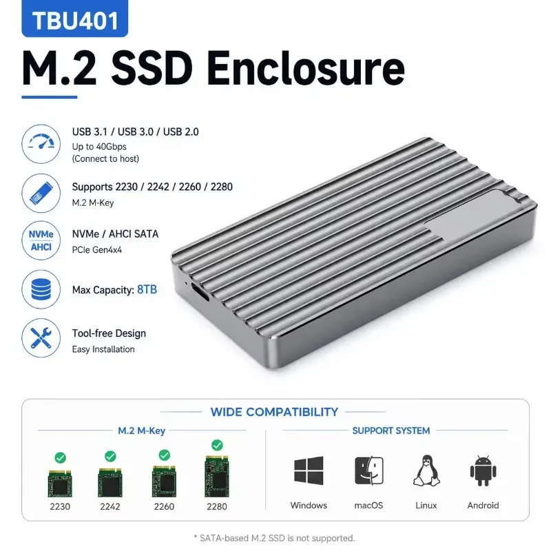 AP01 for Aluminum M.2 NVMe SSD - Usb4 40Gbps External Ssd 8Tb ulasan dan harga