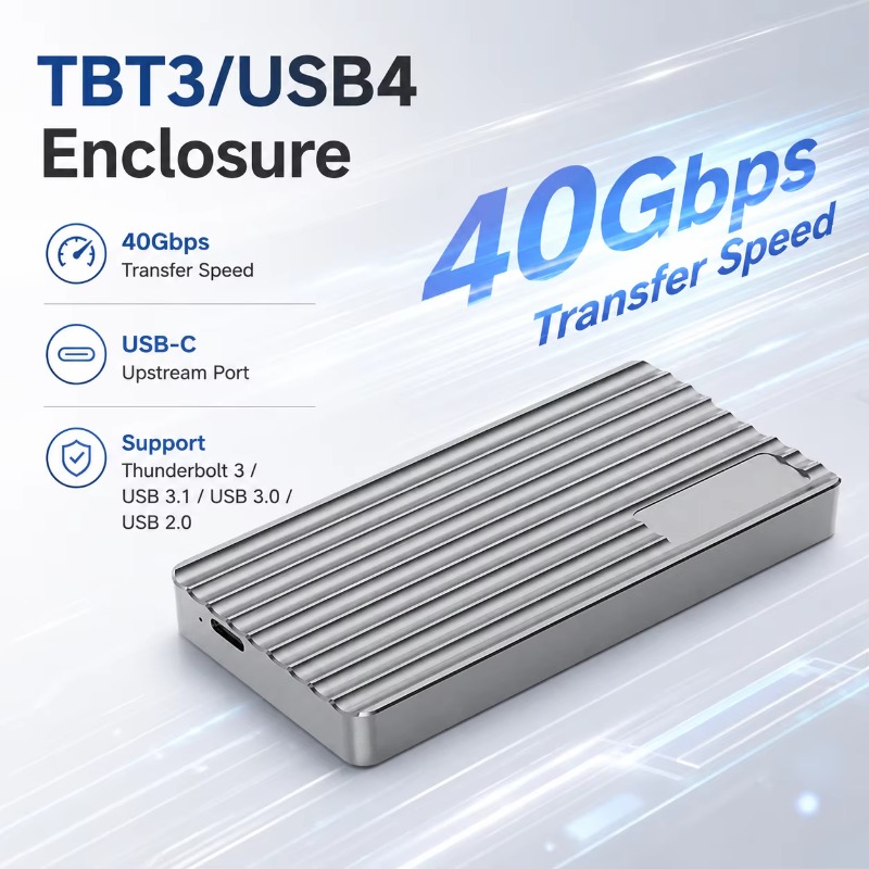 Aluminum M.2 NVMe SSD Enclosur - Usb4 40Gbps External Ssd 8Tb ulasan dan harga